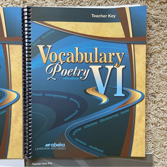 Abeka Language Arts Vocabulary Poetry Fifth Edition Set of Books Homeschool - Picture 3 of 5